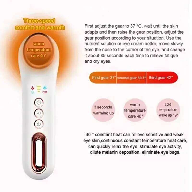 Massager Hot and Cold Vibration Handheld Eye Care Beauty Device