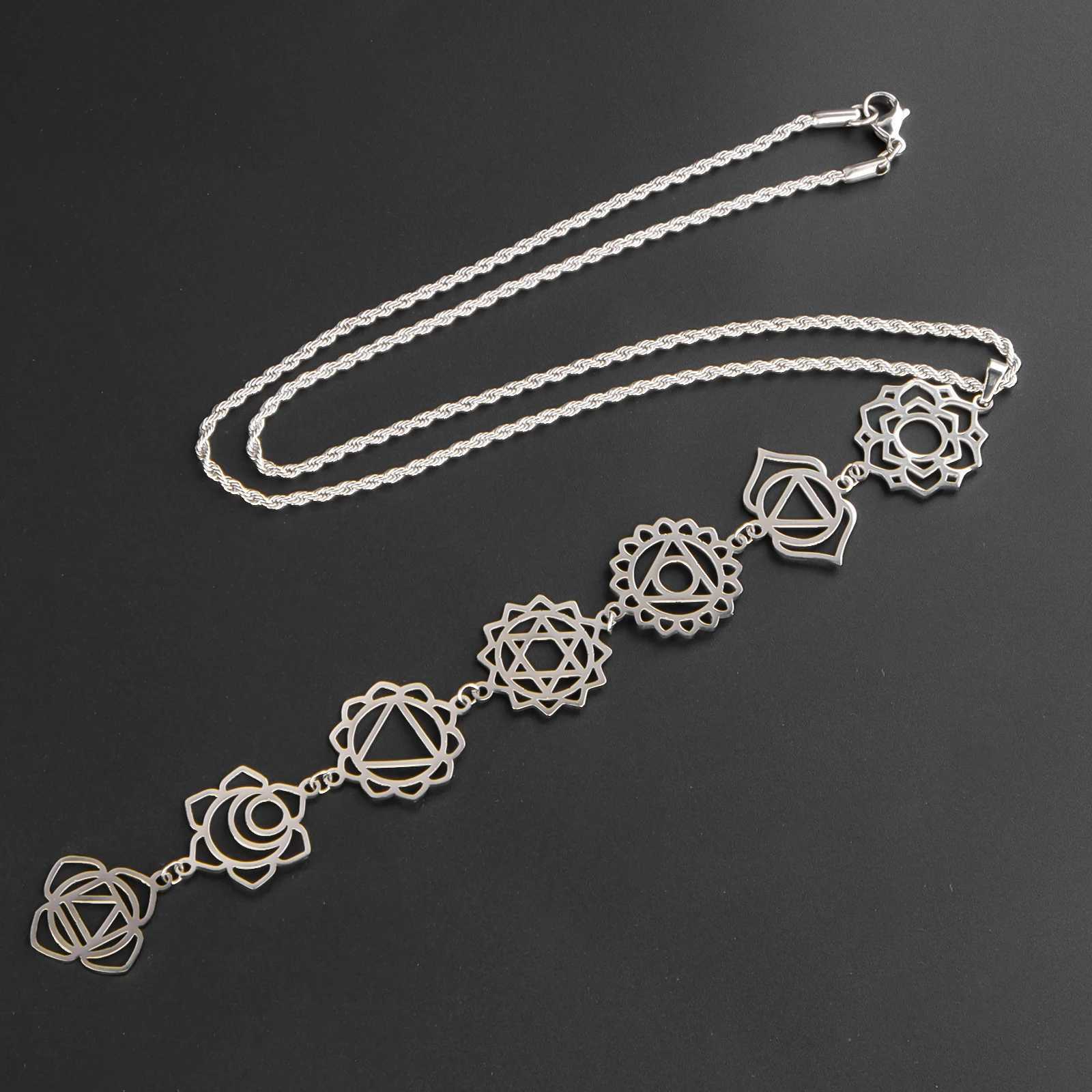 Kity Handmade Sn Chakra Yoga Necklace Relieves Physical and Mental Stress Spiritual Meditation Gift W250712