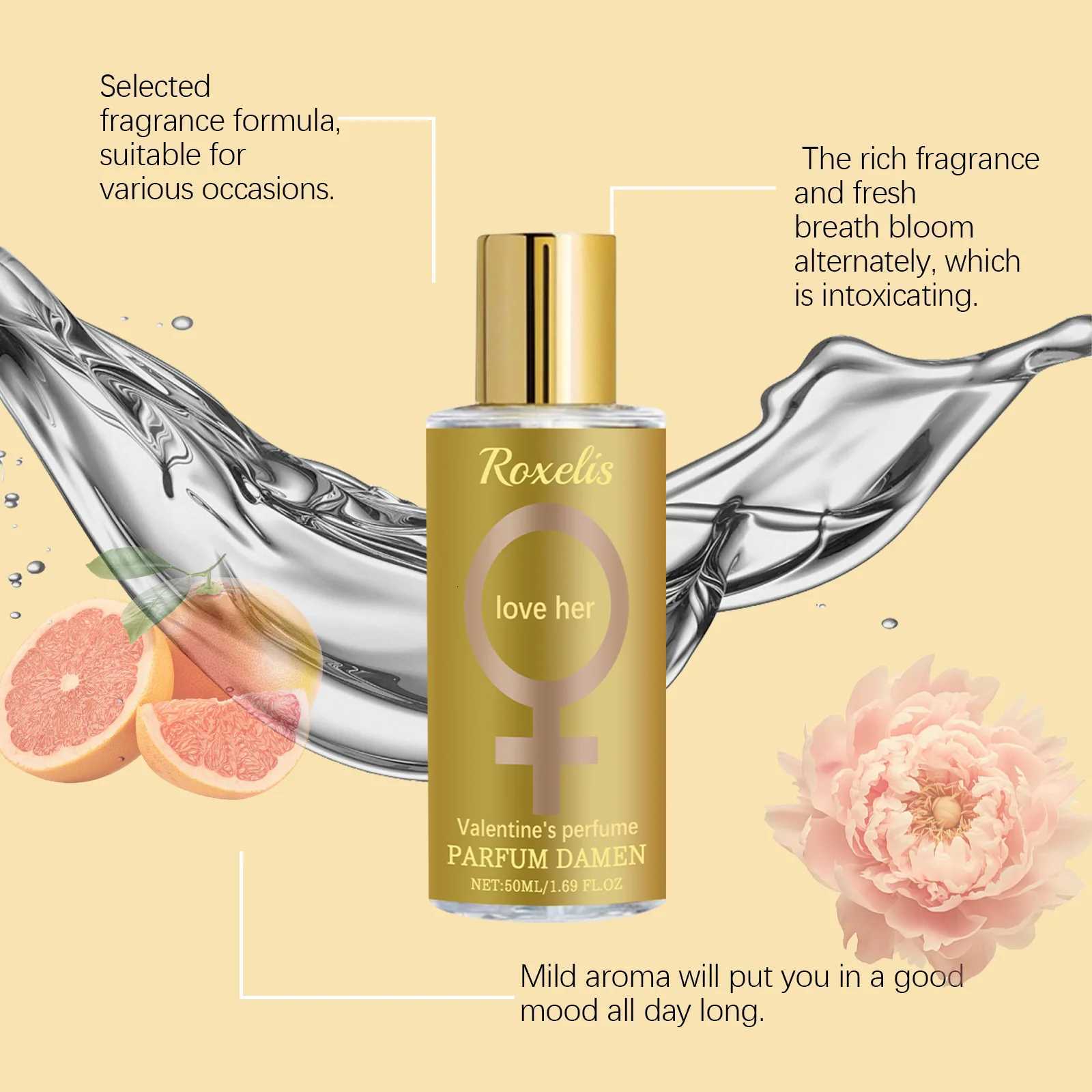 Roxelis 50ml Long Lasting Pheromone Perfume Love Him/Her Flirting Seduction Freshing Scent Dating Atmosphere Charming Perfume W250712