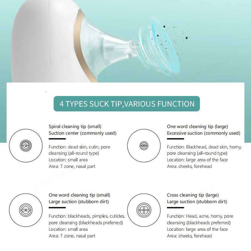 Small Bubble Blackhead Remover Hine Water Cycle Blackheads Electric Deep Face Cleaning Skin Care Beauty Device