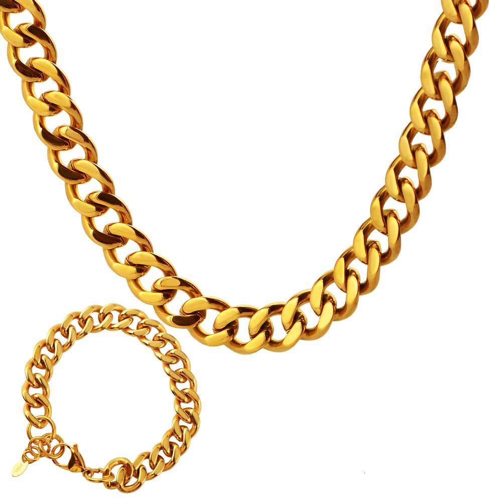 Luxury Jewelry Designer Jewelry European And American Chain Necklace Hip Hop Unisex Trendy Ins Style Exaggerated Titanium Steel Non-fading High Street