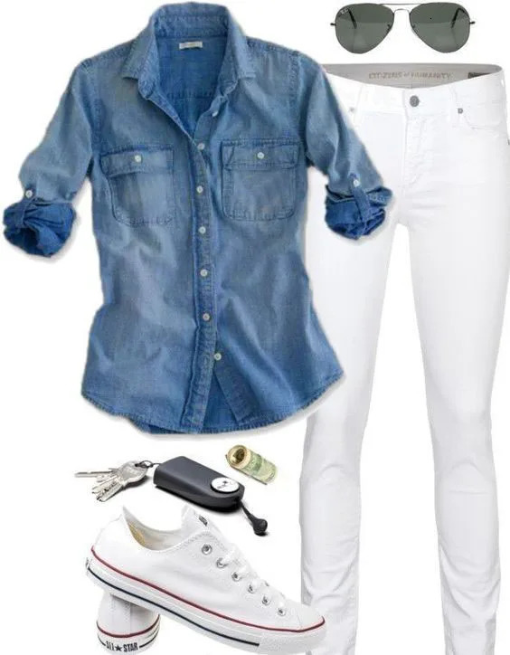 Women Fashion Blue Denim Shirt Girls Autumn Casual Long Sleeve Solid Two Pockets Cotton Blend Tops 2025 250704