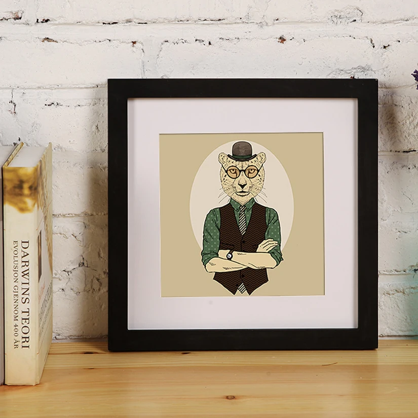 Wooden Nature Square Picture Frame,Plexiglass Include Poster Frames For Wall Hanging Photo Frame 30X30 35X35cm H260306