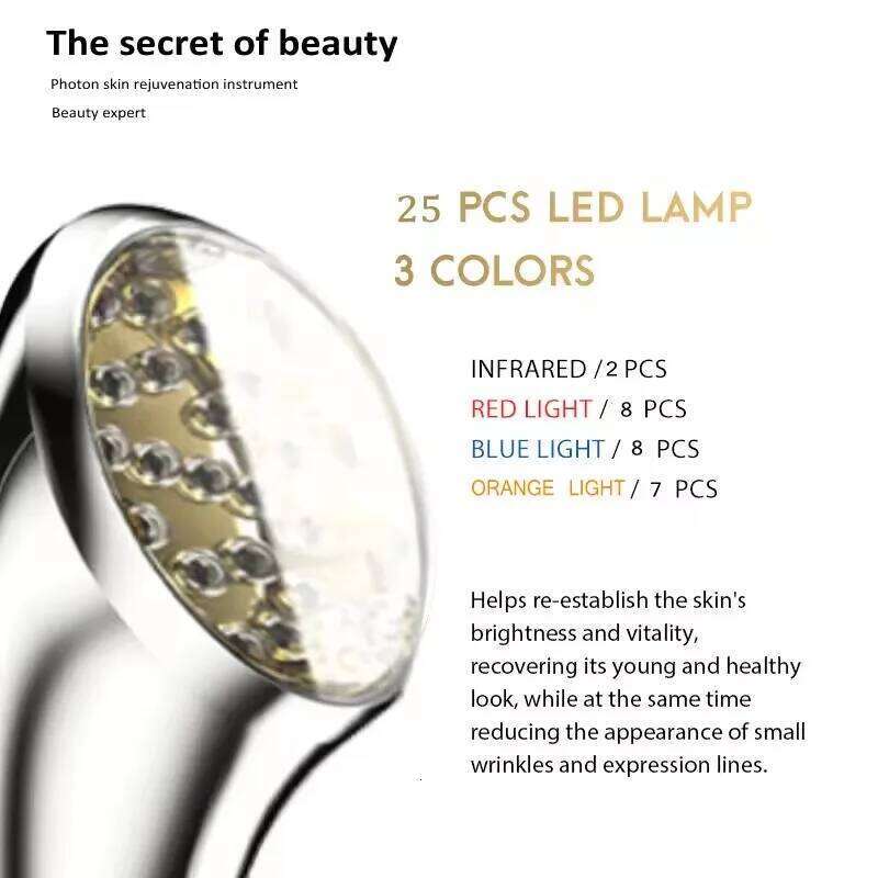 RF Lift Device LED Radio Frequency Rejuvenation Wrinkle Removal Face Moisturizer Skin Care Tools Facial Massager