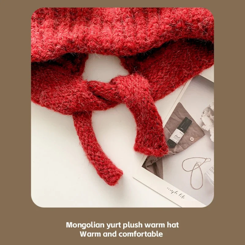 Japanese Cute Fox Ears Pullover Y2K Hats for Women and Men Winter Outdoor Leisure Warm Versatile Ear Protection Beanies Cap 250712
