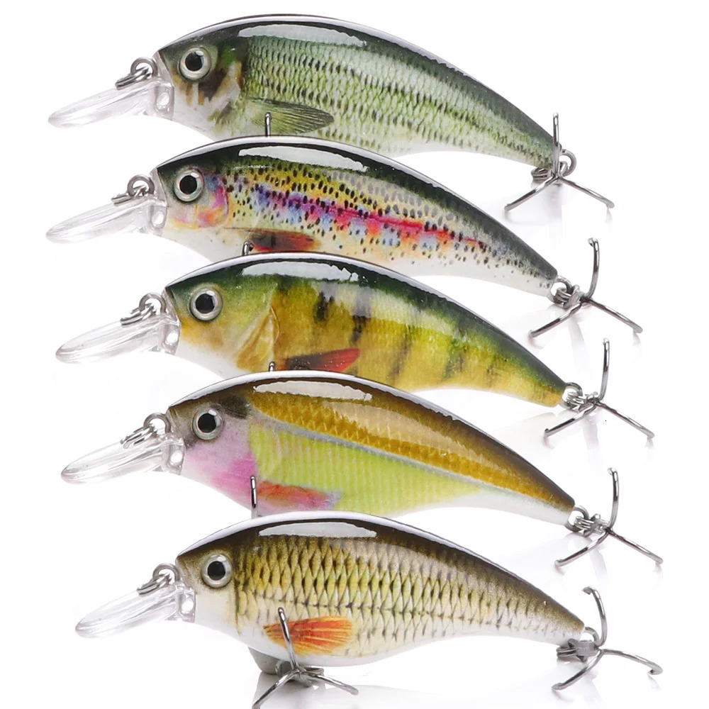 TREHOOK 6cm 10g Black Minnow Trout Fishing Baits Hard Floating Wobbler Crankbait Jerkbait Artificial Bass Lure 250708