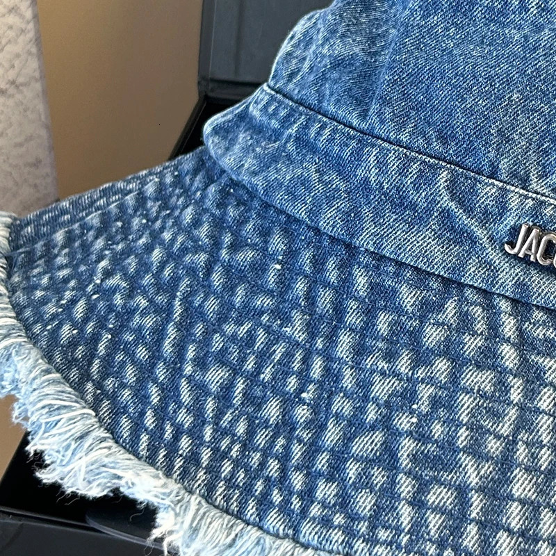 Brown Leopard Print Cowboy Bucket Hats with String Women Denim Beach Sun Hat Outdoor Panama Summer Fisherman Cap 250711