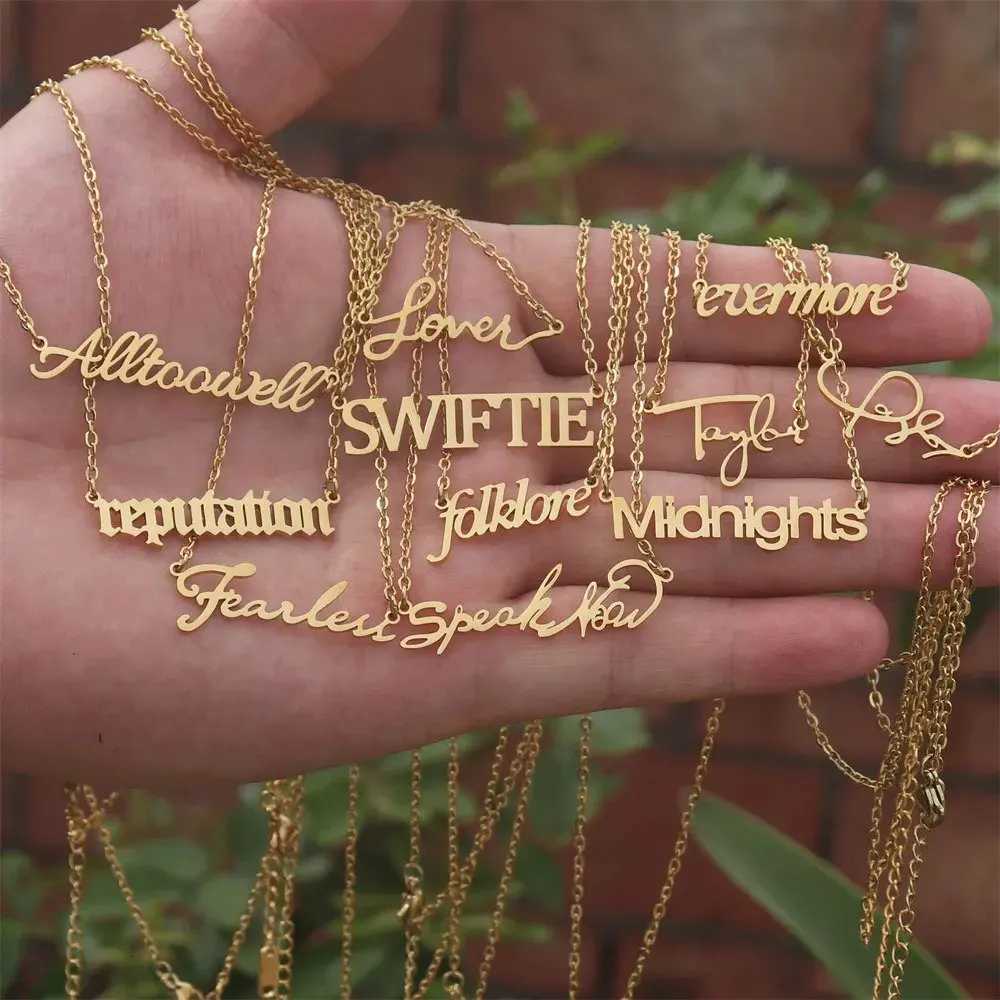 Stainss Steel Taylor Choker Necklace Jewelry Folklore Reputation Necklaces Lover Fearss Collier Acier Inoxydabs Fme W250712
