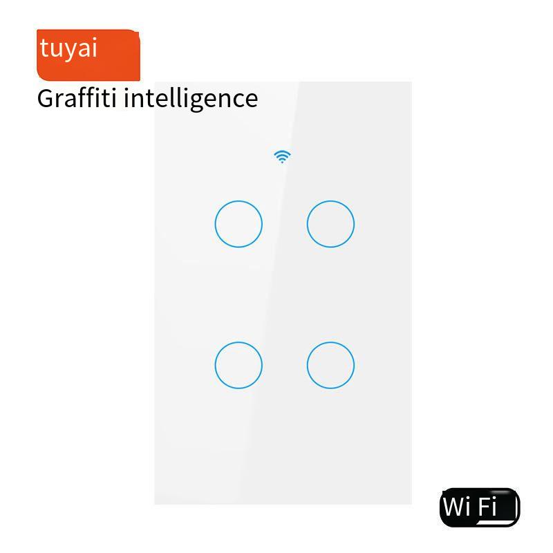 Universal Designer Smart Wi-Fi RF Wall Switch with Anti-Fire Feature - Suitable for US/Brazil/Australia