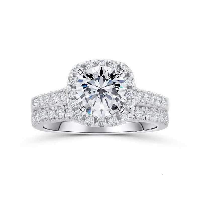 Hot Selling Silver Plated Rings Set for Women Cubic Zirconia Jewelry Wedding Engagement Ring Wholesale Size 5-11 y250712