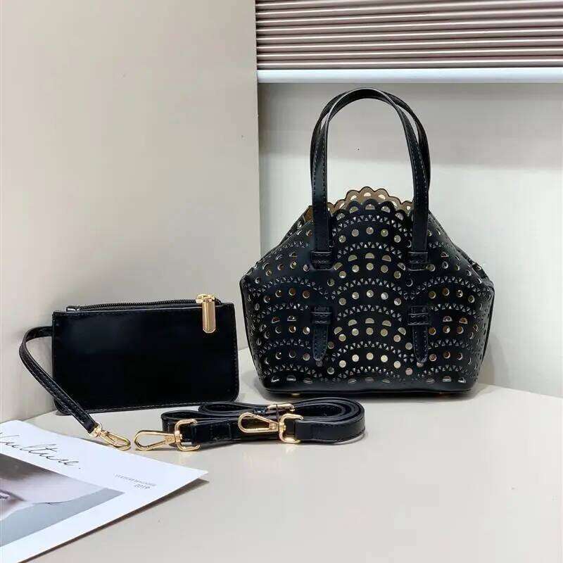 Hollow Out Carving Leather Texture Mother Daughter Handbag Crossbody Tote Bag Fre Sweet Sle Daily Use