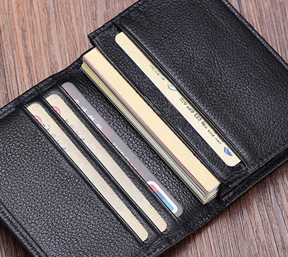Fashion Genuine Leather card Wallets men credit card holders women card ID holder male organizer Business card holder 250708
