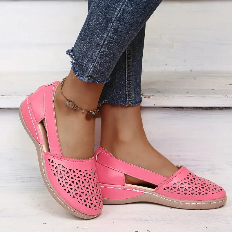 Women Wedges Sandals Hollow Out Vintage Woman Shoes Slip on Casual Sewing Ladies Sandal Female Summer Zapatos Muje 250707