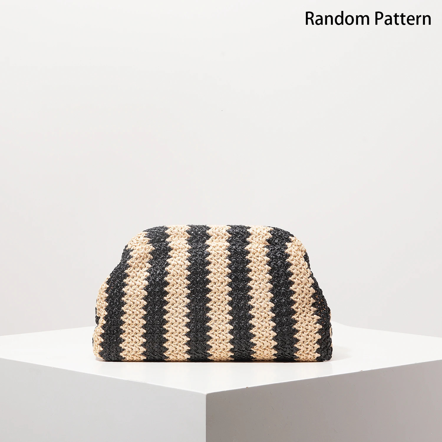 Striped Contrasting Color Knitted Ladies Clutch BagBoho Beach Bags For WomenTravel Must HavesVacation OutfitProm Bag 250703