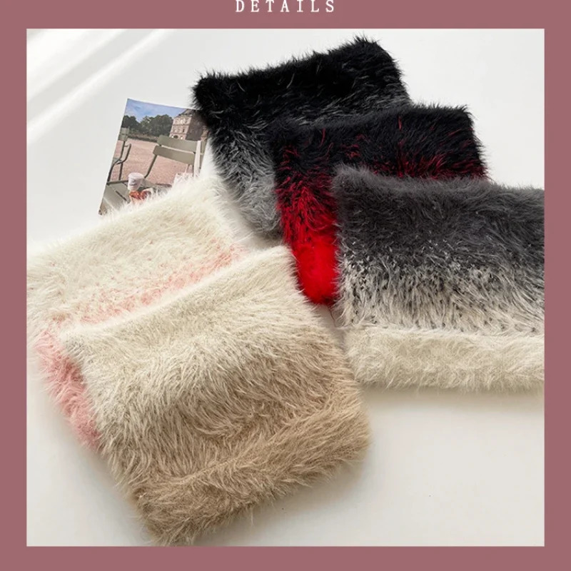 Fashion Gradual Change Color Pullover Beanies Cap Y2K Autumn Winter Leisure Warm Personality Cat Ear Knitted Hats Women 250712