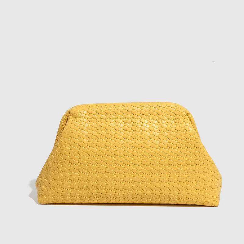 Fashion PU Leather Clutch Bag Woven Prom Evening Women Small Party Designer Day Purse Crossbody