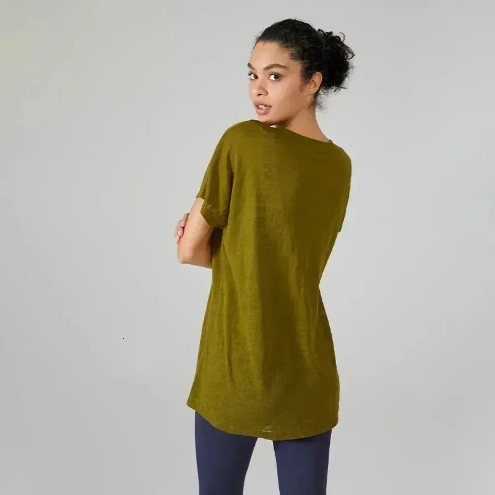 Womens Gym Clothing Summer Yoga Shirts Blouses Fitness Sport Running Tshirt Female Short Sleeve Workout Sporty Woman Top 250708