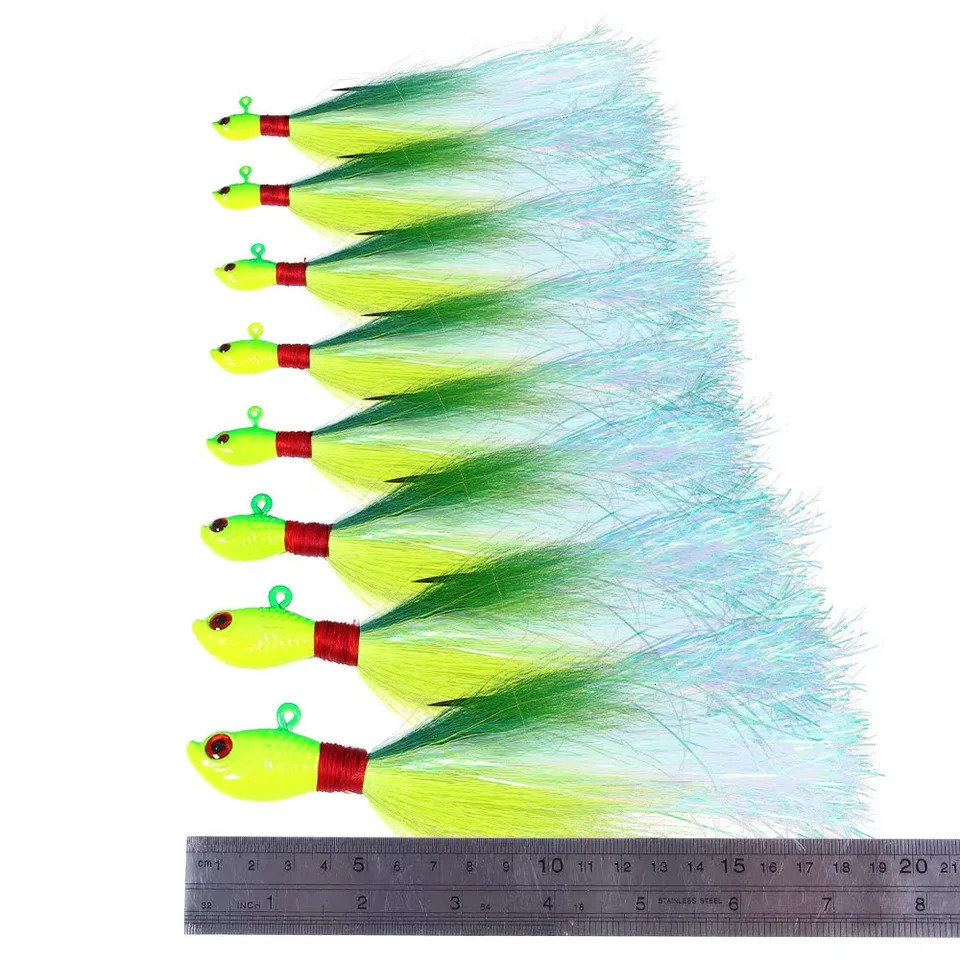 Inchiku Jig Head Sea Fishing Wobbler Bait Multicolor Trout Bass Hook Bucktail Accessories 250708