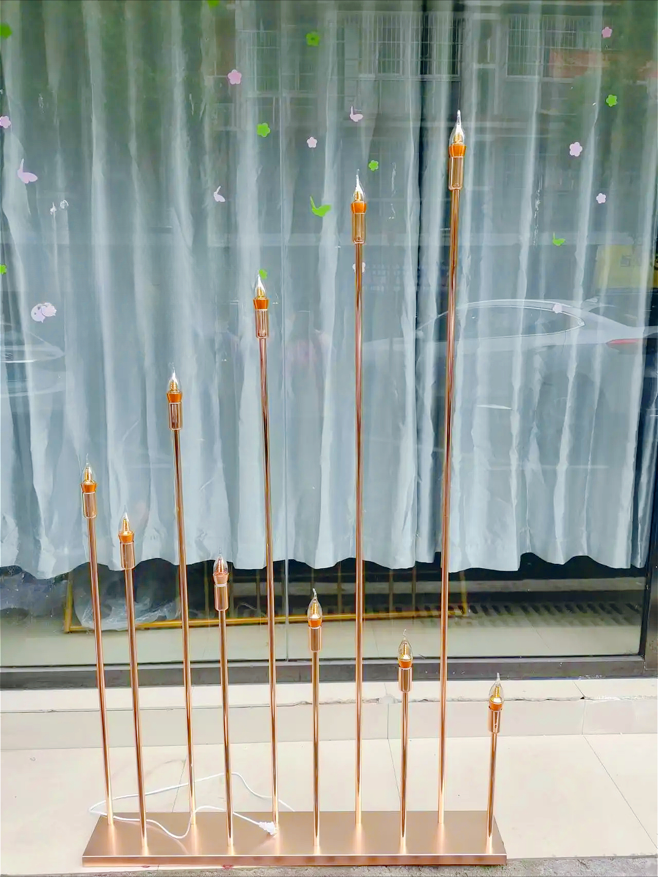 2Sets 5/10 Head Metal Candelabra Electric Candle Holders Wedding Table Centerpieces Home Decor Road Lead Candelabrum XJ260305