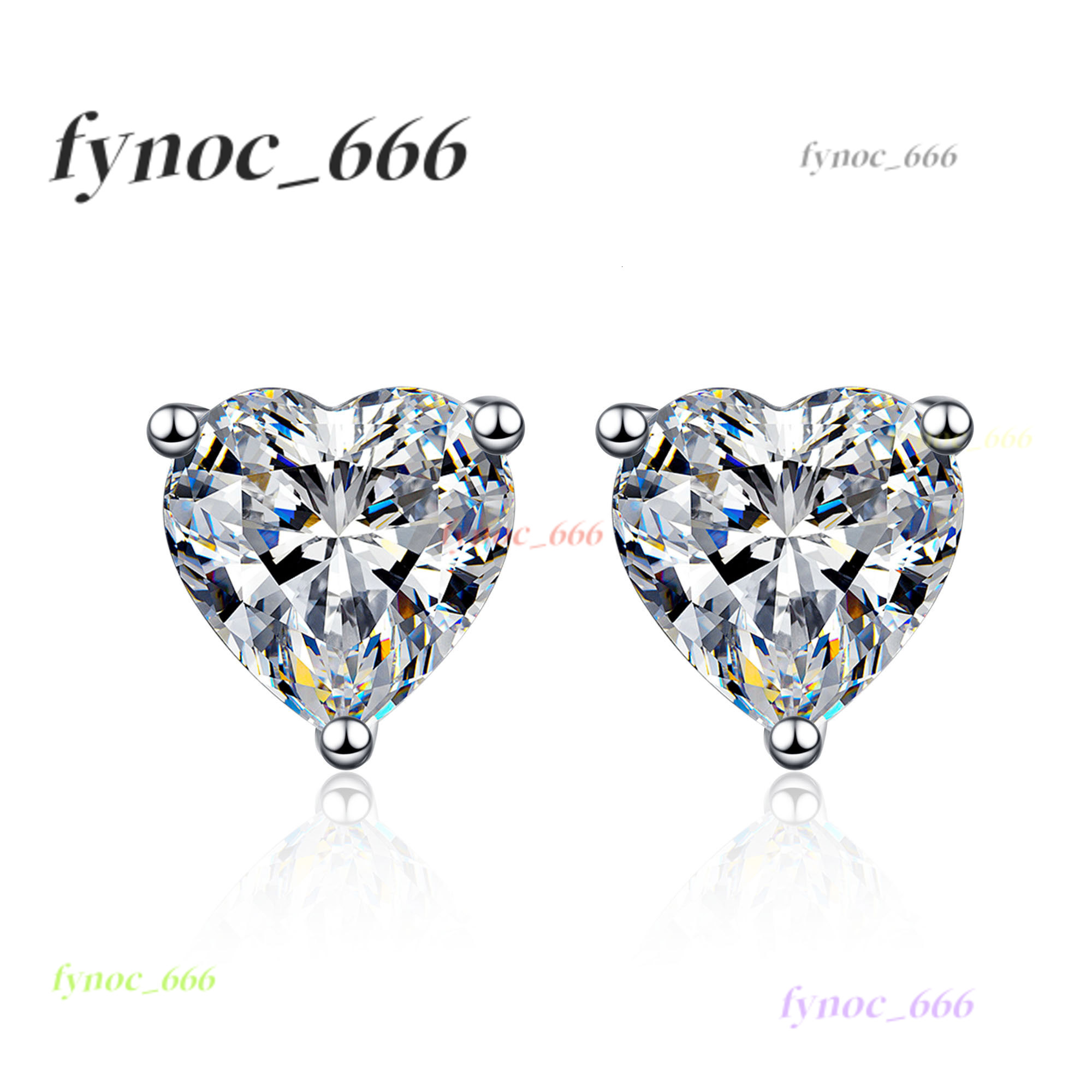 Fashion Jewelry Heart Wedding Earrings Fine Gifts 925 Sterling Silver Lab Grown Diamond Luxury 2CT Moissanite Earrings Women