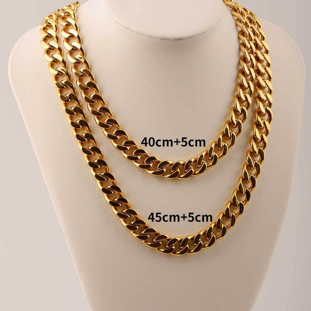 Luxury Jewelry Designer Jewelry European And American Chain Necklace Hip Hop Unisex Trendy Ins Style Exaggerated Titanium Steel Non-fading High Street