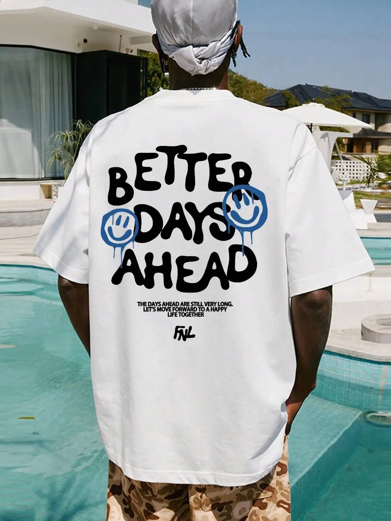 Better Days Ahead Letter Graphic Men Women TShirt ONeck Casual Oversize Fashion Cotton Tee Clothes Summer Loose Tshirt 250704