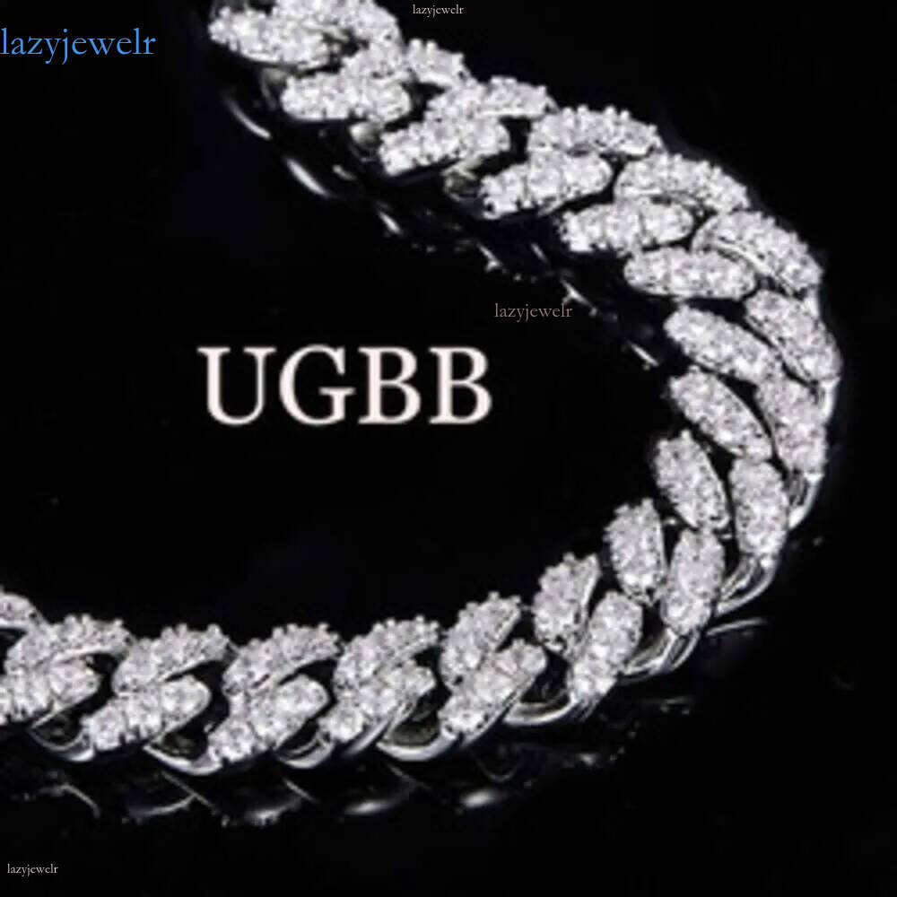 Ugb Hip Hop Men Jewelry Gra Certified Sterling Sier Iced Out Miami Vvs Moissanite Dia Cuban Link Chain Necklace