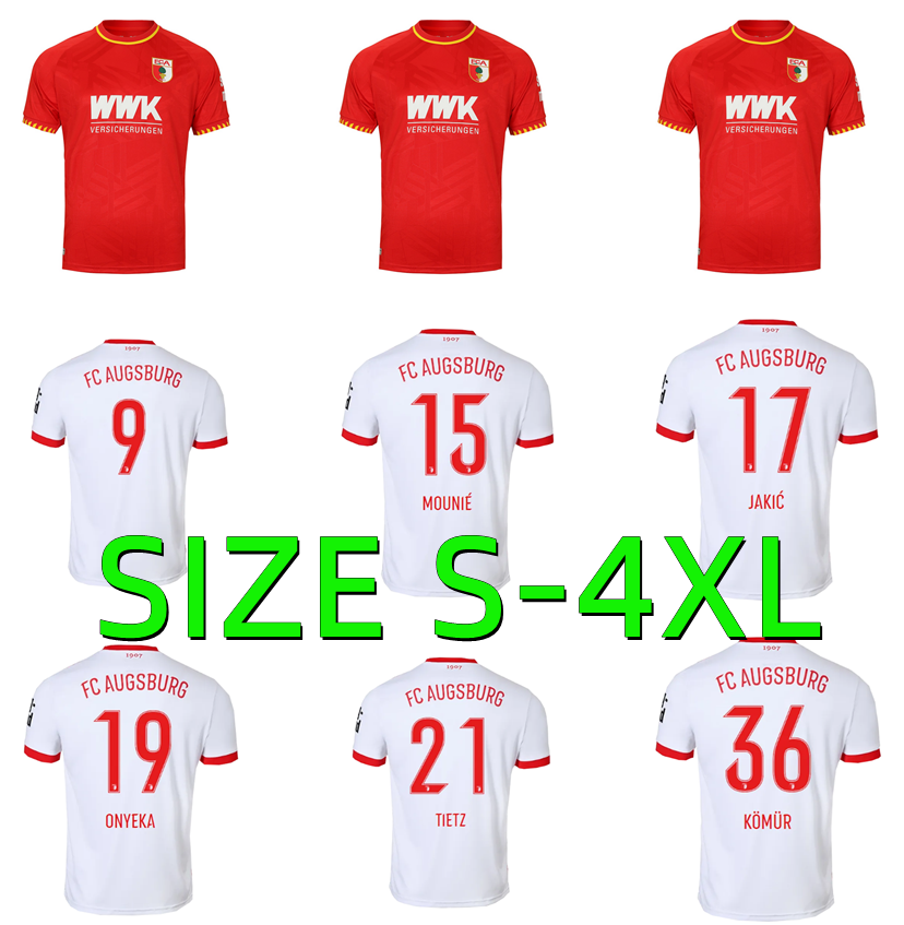 25 26 Augsburg soccer jerseys 2025 2026 MAIER IAGO GUMNY MBUKU OXFORO PEDERSEN REXHBECAJ VEIGA VARGAS UDUOKHAI GOUWELEEUW mens football shirts