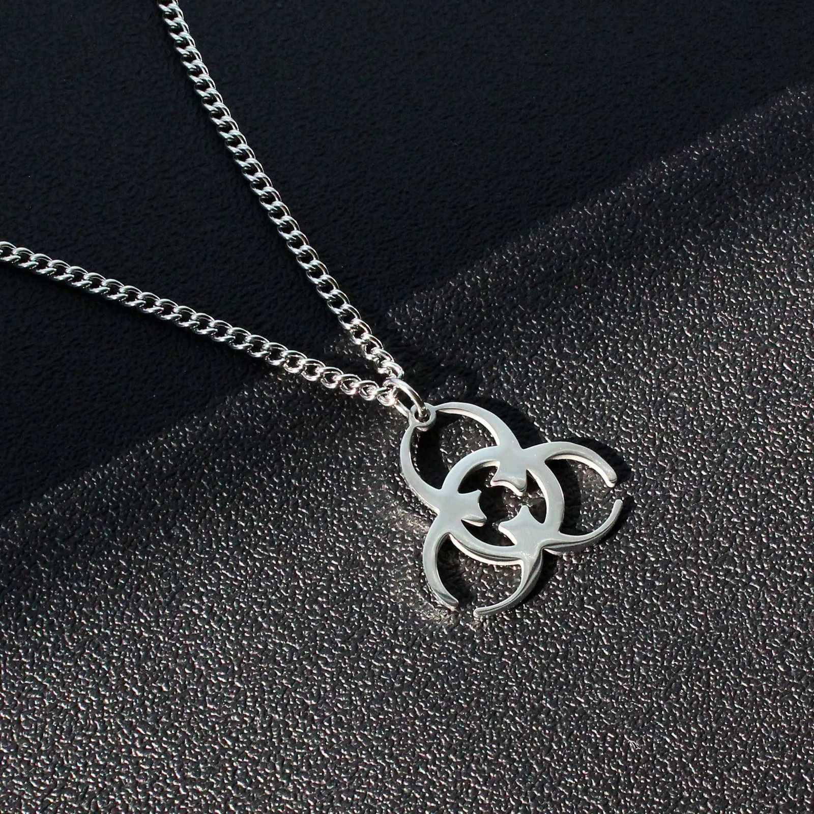Attention! Radiation Pendants Necklace Stainless Steel Chains Physics Scientist Movie Jewelry Gift for Friends W250712