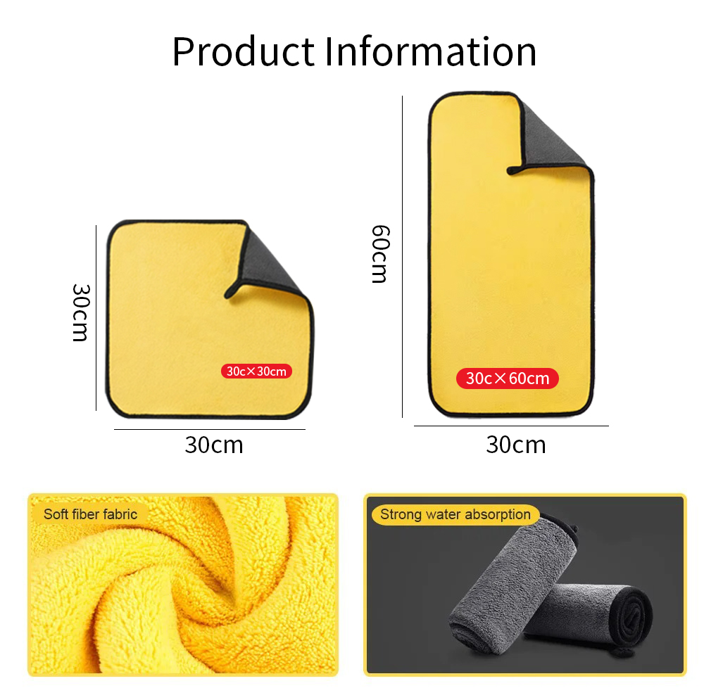 20 thickened microfiber car cleaning towel cloths with high water absorption suitable for car washing waxing polishing cleaning drying and household c