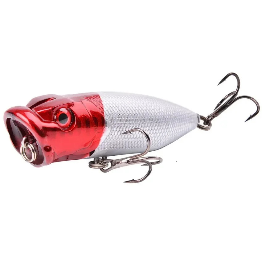 1Pcs 7cm 12g Popper Fishing Lure Hard Artificial Bait Topwater with 2 Treble Hooks Carp Lures Wobbler Crankbait Pesca 250708