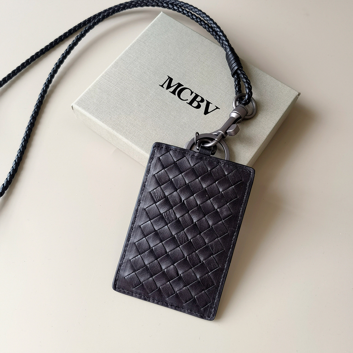 Luxury Brand Designer Card Holder Sheepskin Work Document Bag Genuine Leather Men Fashion ID Name Card Women's Employee Bags