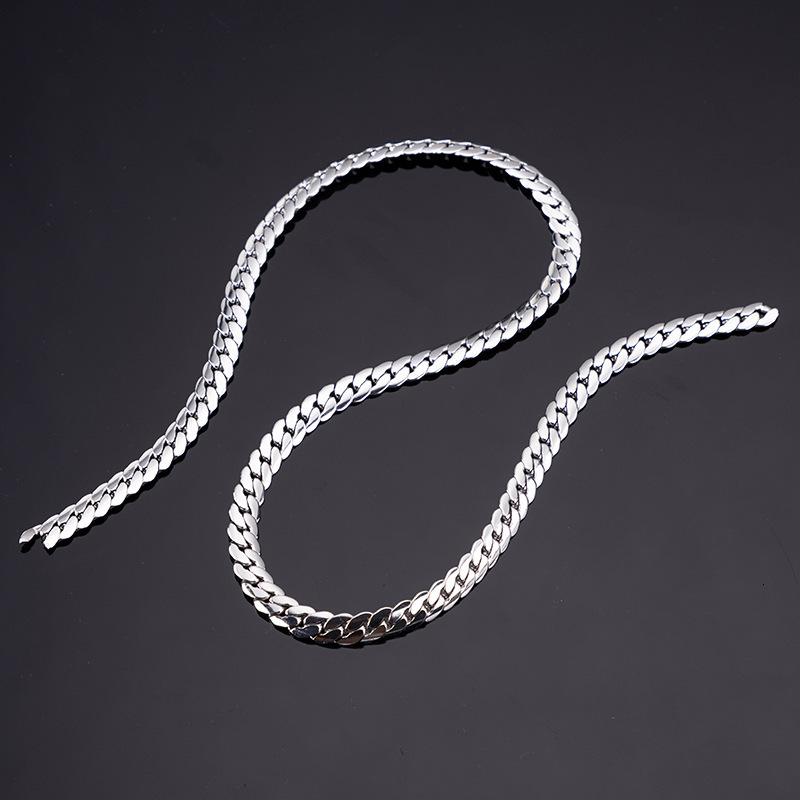 Luxury Jewelry Designer Jewelry European And American Stainless Steel Titanium Steel NK Chain Hip Hop Trendy Big Gold Chain Decorative Semi-finished C