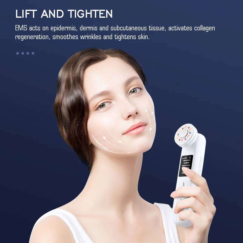 7 IN 1 Micro-Current LED Facial Ultrasonic Ice EMS Beauty Device Vibration Wrinkle Removal Hand-Held Massager