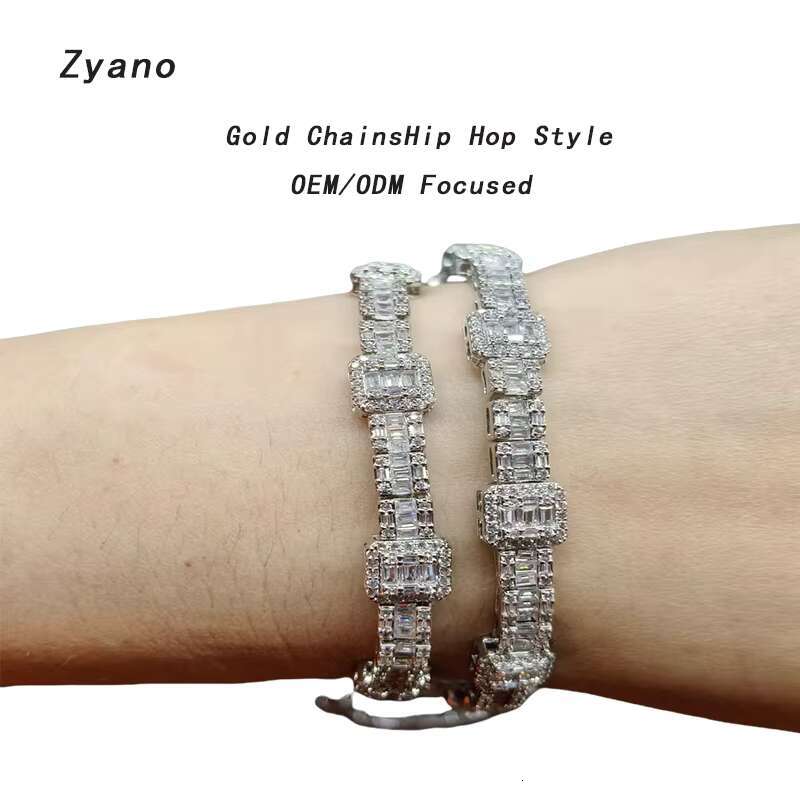Mens Hip-hop Icy Shine Necklace | Gold-Plated Cubic Zirconia Tennis Chain | Butterfly-Shaped Brass Cuban Chain