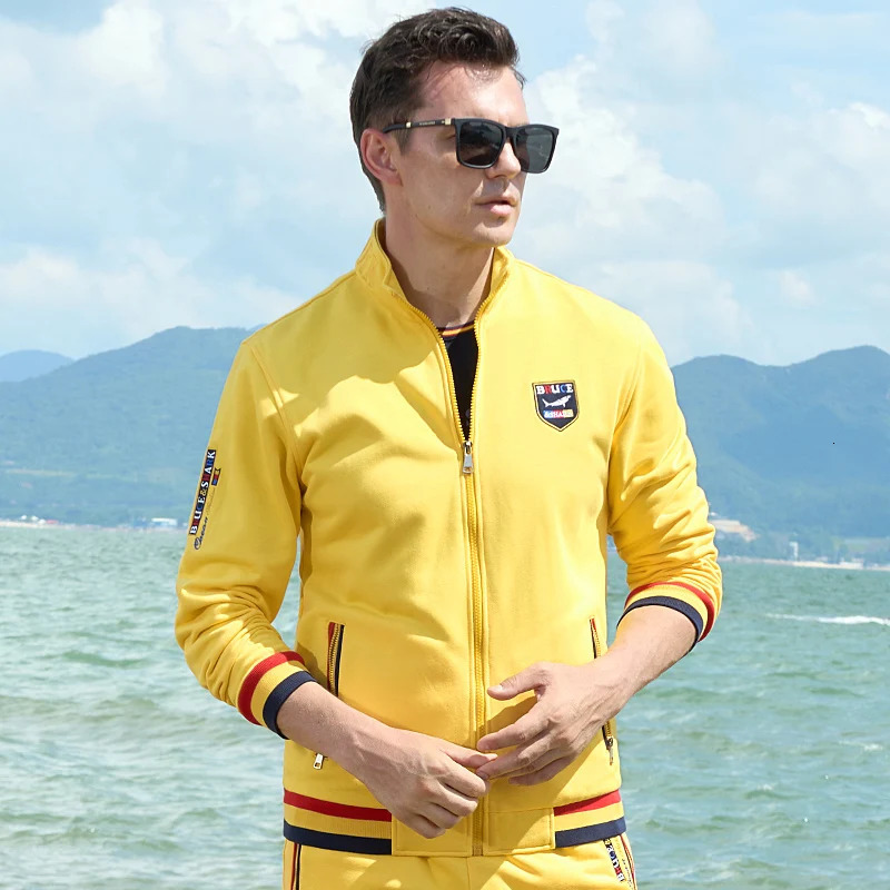 2025 Shark Mens Sport Tops Yellow Baseball Jacket Men Causal Coats Korean Spring Clothes Male Big Size 3XL 250707