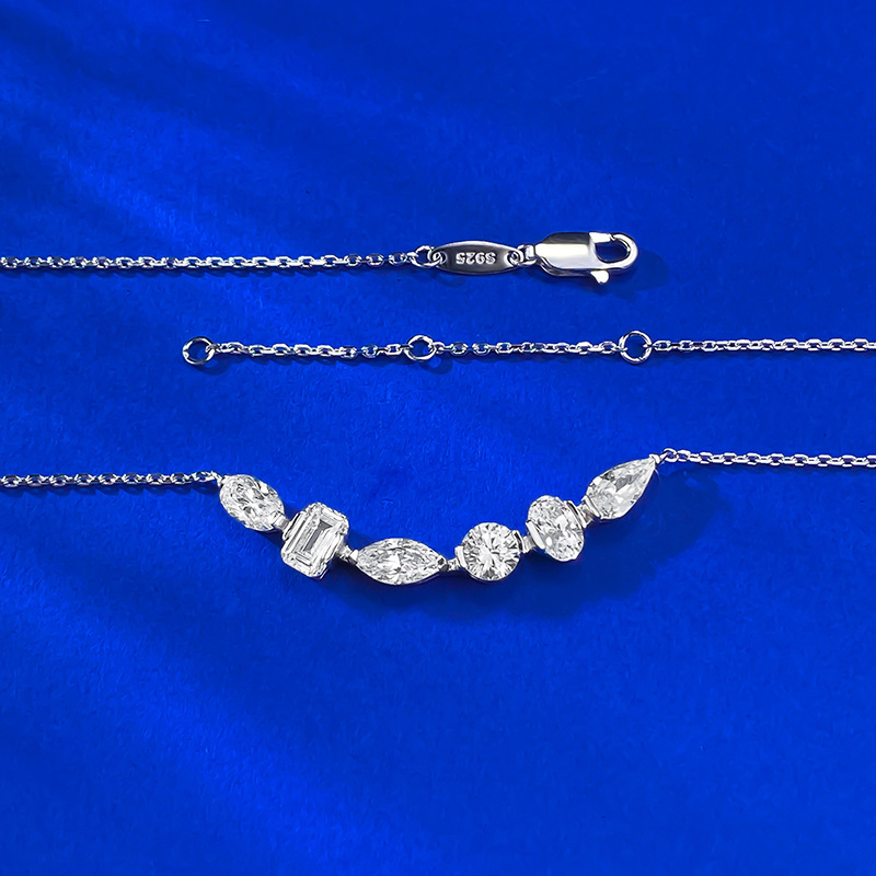 2025 Choucong Ins Top Sell Water Drop Pendant Luxury Jewelry Genuine 100% S925 Sterling Silver White Moissanite Diamond Gemstones Party Women Clavicle