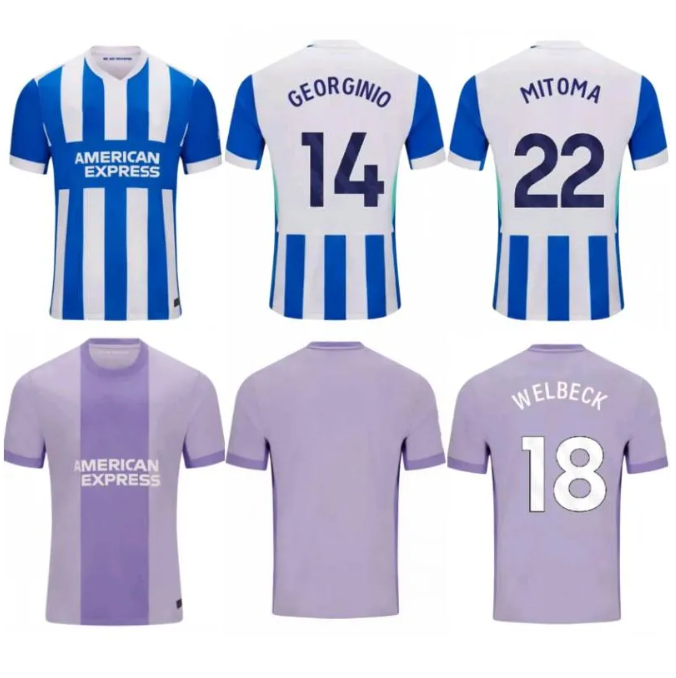 25 26 2025 Brighton SOCCER JERSEYS home away GRUDA 8 ADINGRA 11 MINTEH 17 PEDRO 9 MITOMA 22 HINSHELWOOD 41 MAN FAN KIDS JERSEY FOOTBALL SHIRTS