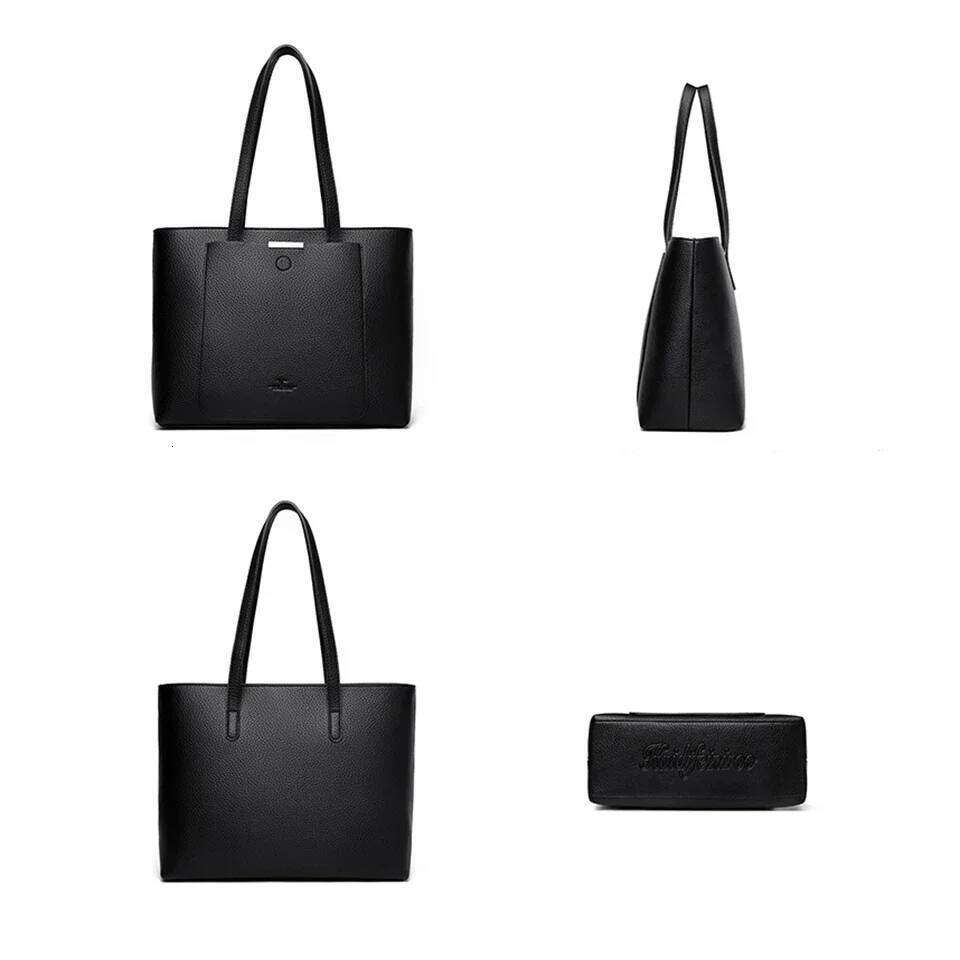 Genuine Brand Soft Pu Leather Hand Big Handbags Women Shoulder Bags for Laptop Designer Tote Shopping Top Handle Bag
