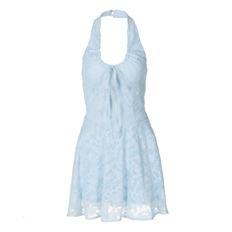 2025 Summer new fashionable women's skirt new sexy backless jacquard pure desire high waist slim fit dress new luxury designer women's skirt