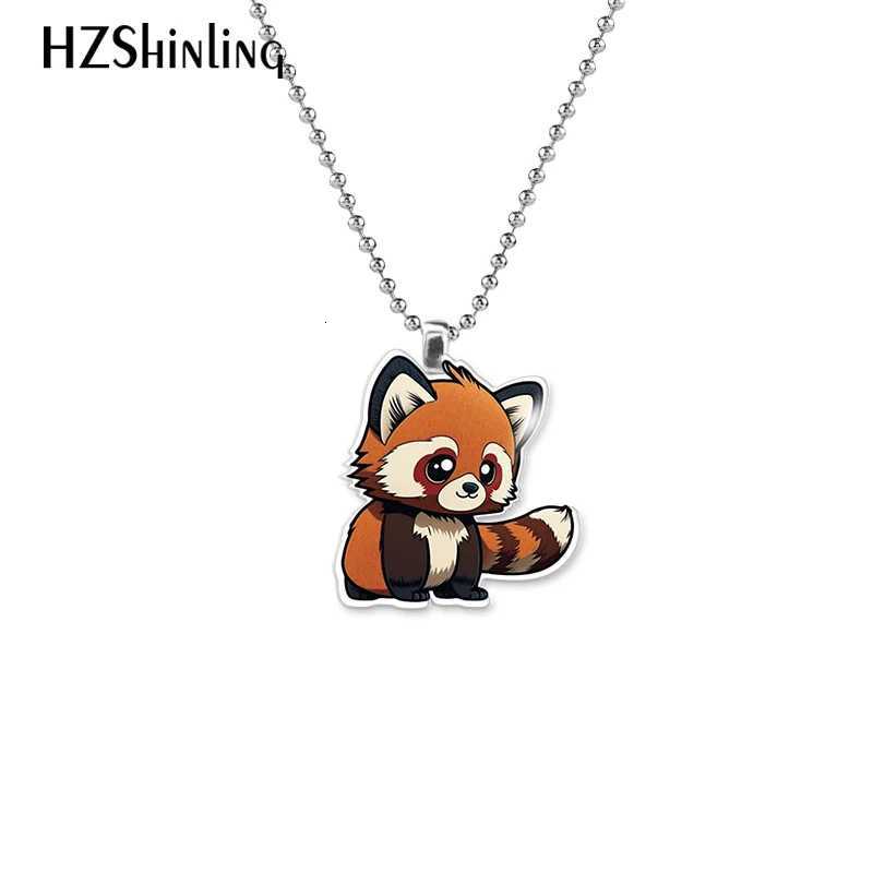 2023 Cartoon Red Panda Acrylic Necklace Pendants Charms Resin Epoxy Handmade Crafts Jewelry Gifts W250712