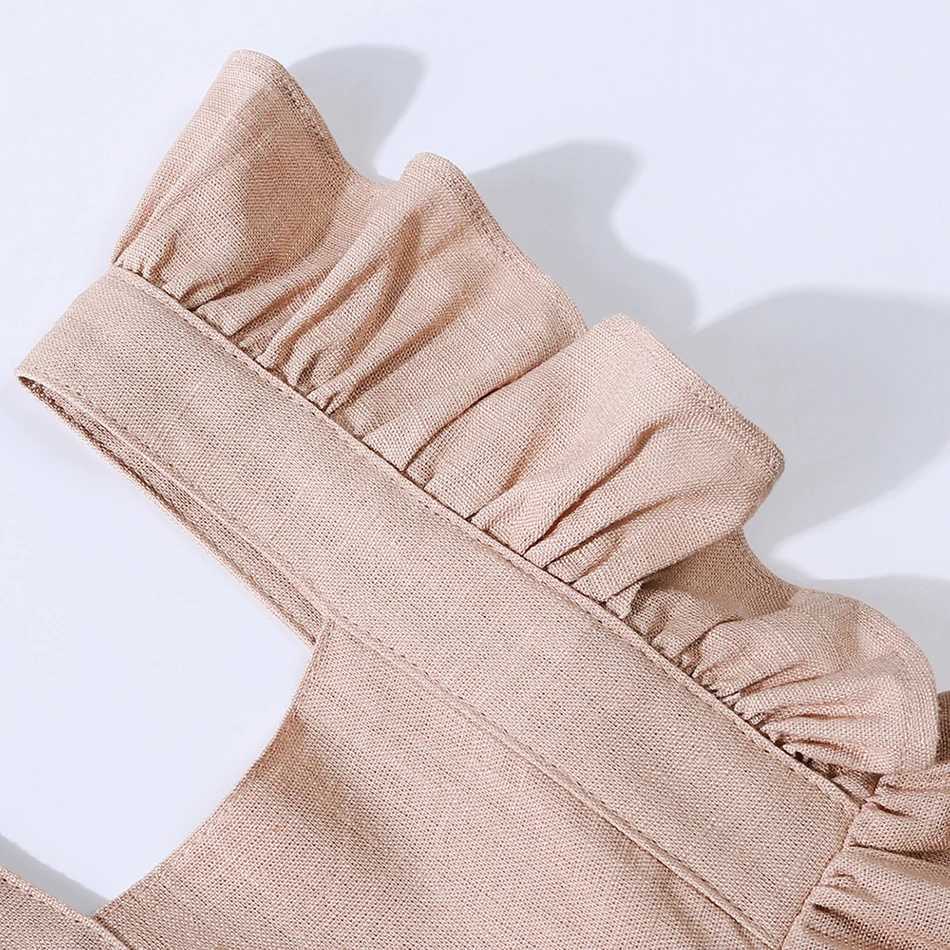 Baby Girl Clothes Rompers Summer Solid Infant Shorts Jumpsuit Baby Newborn Items Adjustable Strap Bodysuit Kids Climbing Outfit Z250712