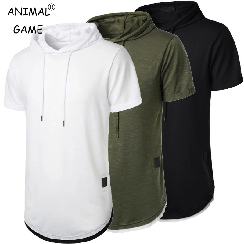 Summer Hooded Sweatwear Mens Short Sleeve Loose Tshirt Solid Color Lightweight Hoodie Fitness Breathable Collar Tops 250707