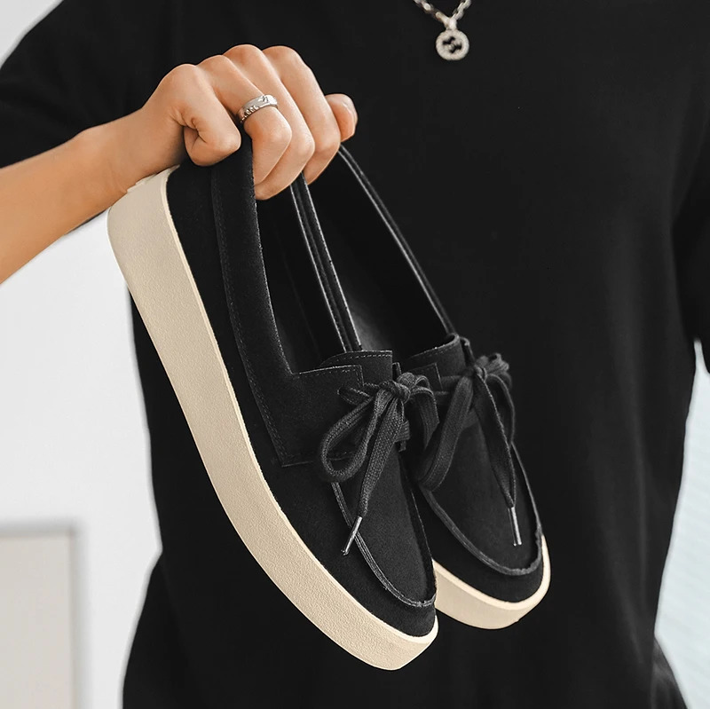 XPAY casual trendy and niche Doudou shoes and loafers 250708