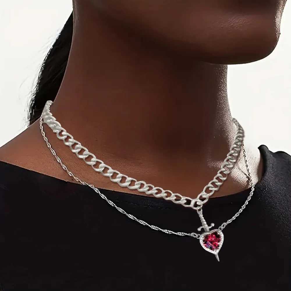 And The Huntsman Coup Necklace And Sword Pendant Necklace For Wen Rantic Vantines Day Jewelry Gifts W250712