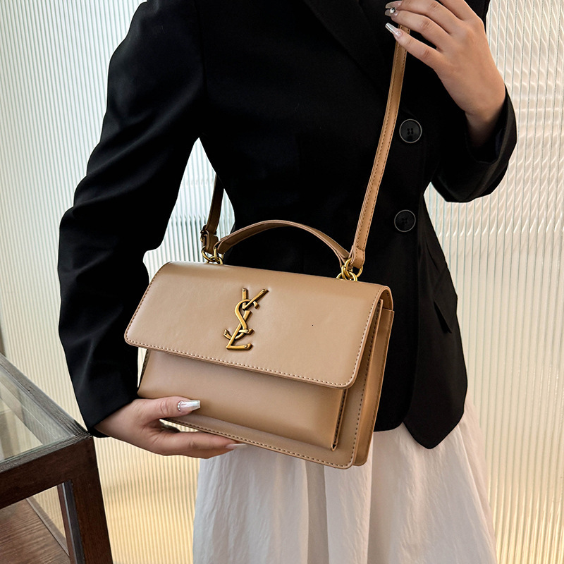 Free Shipping Designer 2025 New Fashion High-end Simple Sunset Trendy Handbag Shoulder Crossbody Women's Bag 2be