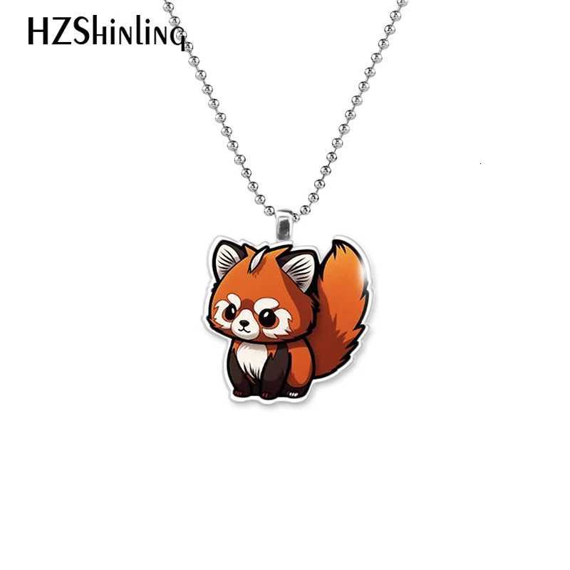 2023 Cartoon Red Panda Acrylic Necklace Pendants Charms Resin Epoxy Handmade Crafts Jewelry Gifts W250712