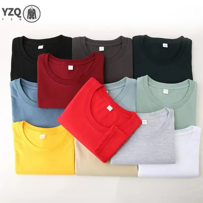 Mens Solid Color Round Neck Cotton Long Sleeved Tshirt Summer Comfortable Top 250707