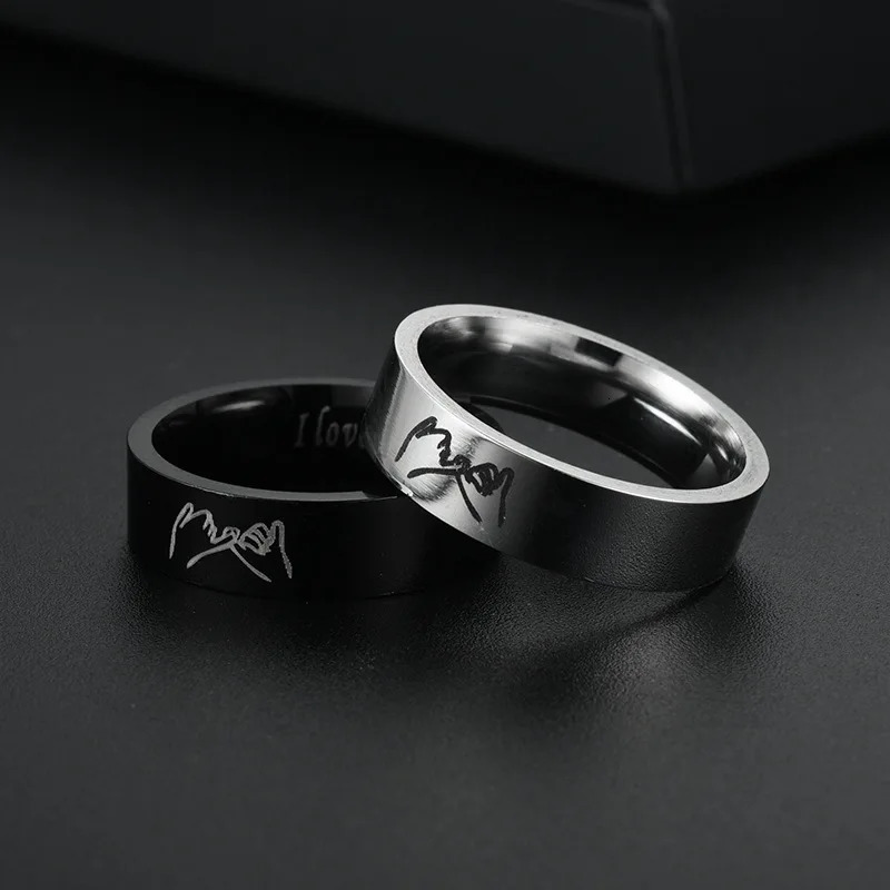 Steel Ring For Men Women Couple Lovers Promise Wedding Engagement Fashion Jewelry Brithday Gift Wholesale 250704