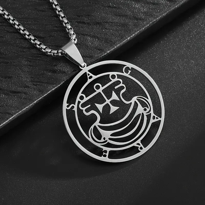Luxury Jewelry Designer Jewelry Cross-border New Devil Stainless Steel Circle Necklace European And American Men's And Women's Titanium Stee